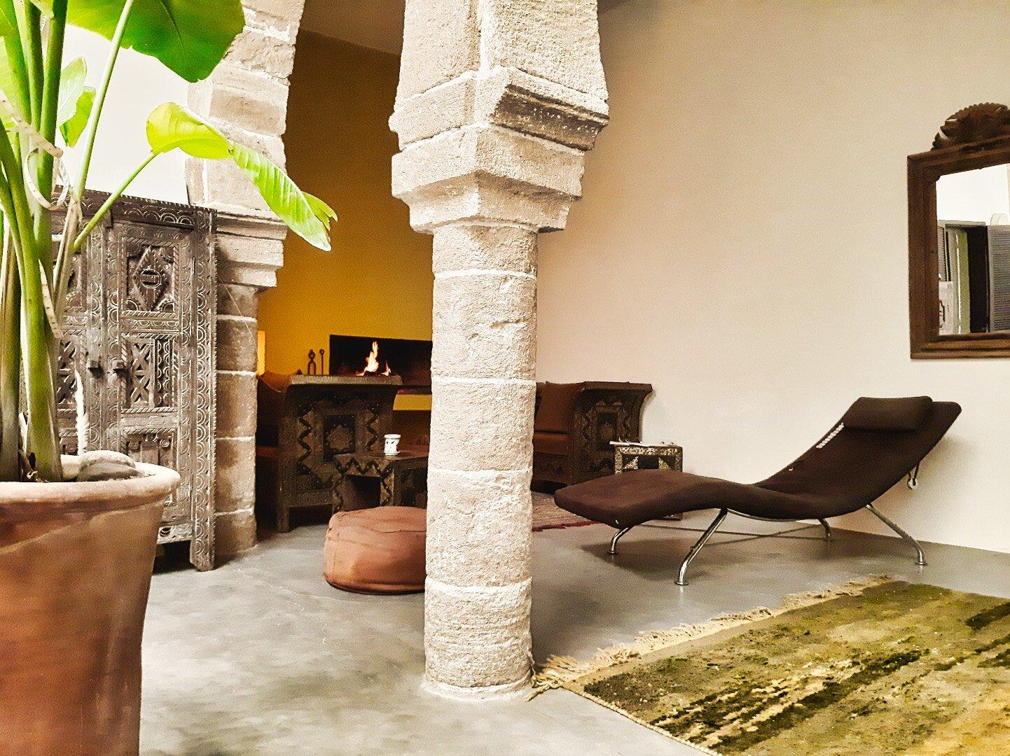 A restored riad courtyard in Essaouira, the kind of space WAXAW Mirage helps transform